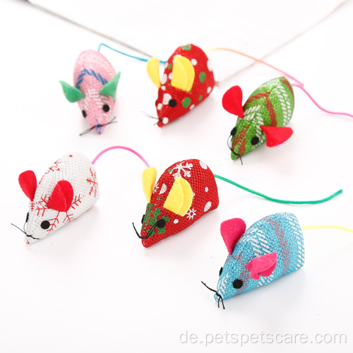 Weihnachtsfarb -Katzenspielzeug mit Katzenminen Haustierspielzeug